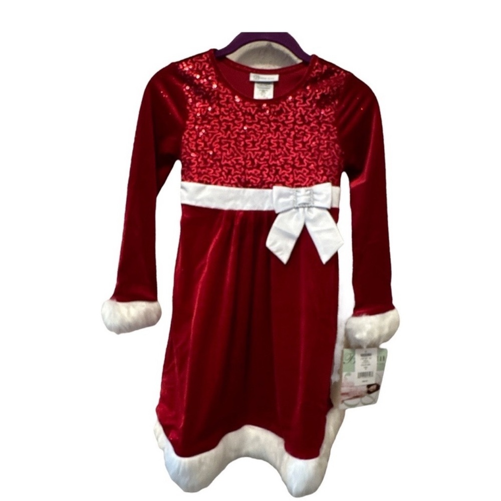 Bonnie Jean Red and White Sequin Dress